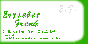 erzsebet frenk business card